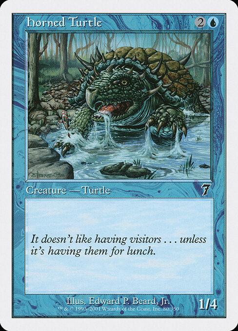 Horned Turtle - Magic: The Gathering 7ED #80
