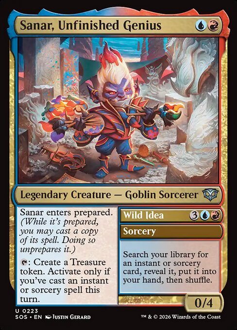 Sanar, Unfinished Genius // Wild Idea - Magic: The Gathering SOS #223