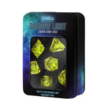 FanRoll - Shadow Light Liquid Core Dice 7-Dice Set