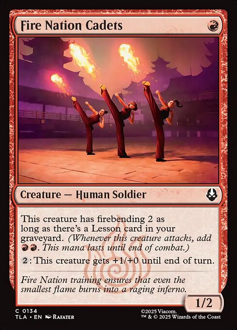 Fire Nation Cadets - Magic: The Gathering TLA #134