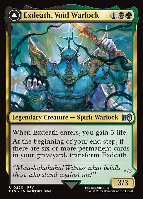 Exdeath, Void Warlock // Neo Exdeath, Dimension's End - Magic: The Gathering FIN #220