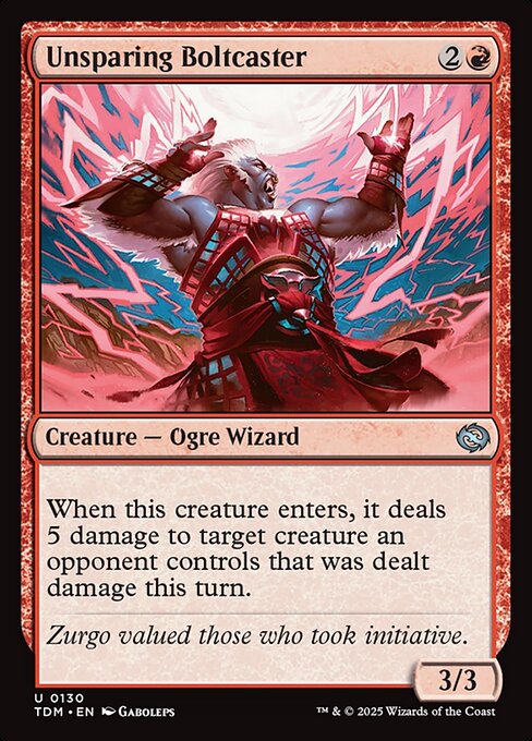 Unsparing Boltcaster - Magic: The Gathering TDM #130