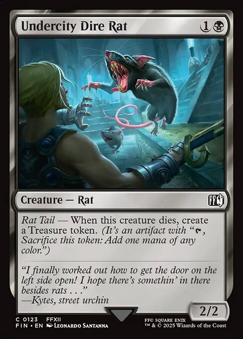 Undercity Dire Rat - Magic: The Gathering FIN #123