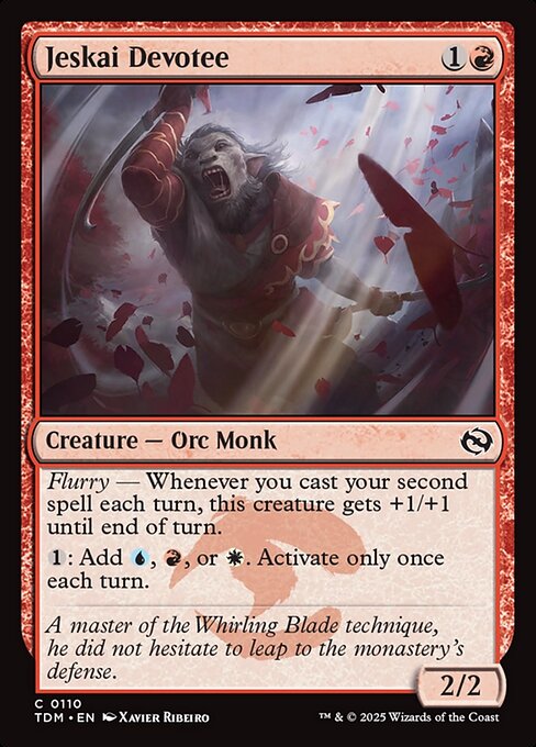 Jeskai Devotee - Magic: The Gathering TDM #110
