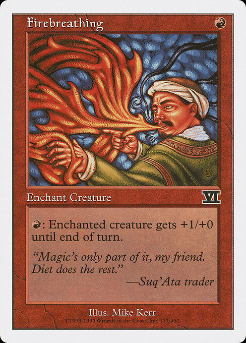 Firebreathing - Magic: The Gathering 6ED #177