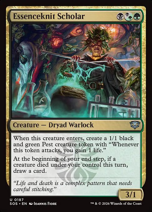 Essenceknit Scholar - Magic: The Gathering SOS #187