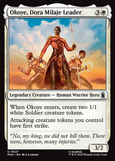 Okoye, Dora Milaje Leader - Magic: The Gathering MSH #27