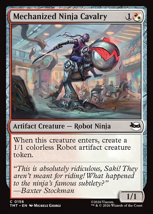 Mechanized Ninja Cavalry - Magic: The Gathering TMT #156