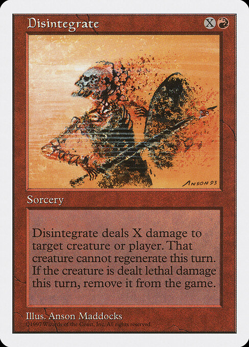 Disintegrate - Magic: The Gathering 5ED #219
