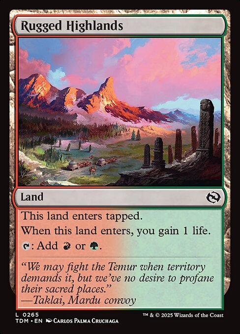 Rugged Highlands - Magic: The Gathering TDM #265
