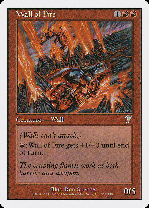 Wall of Fire - Magic: The Gathering 7ED #227