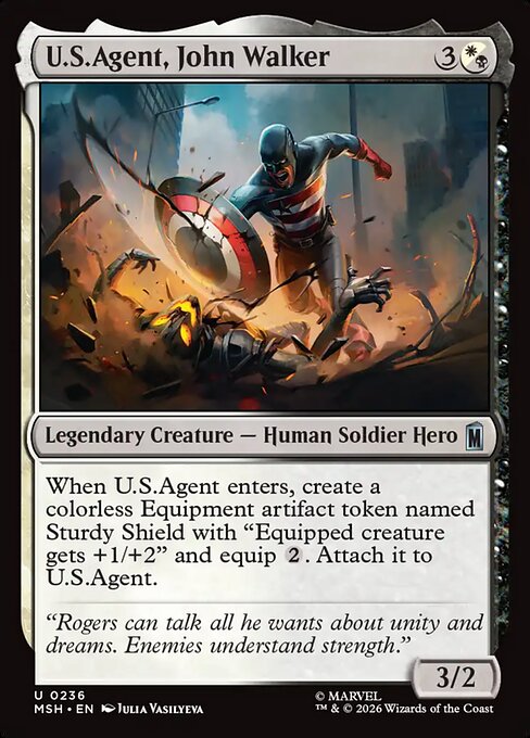U.S.Agent, John Walker - Magic: The Gathering MSH #236