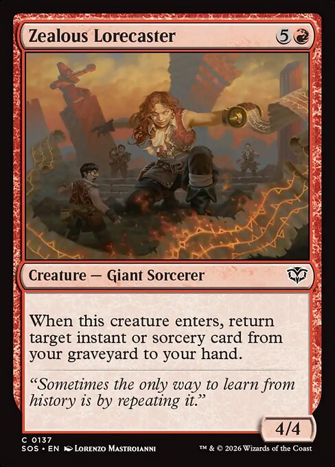 Zealous Lorecaster - Magic: The Gathering SOS #137
