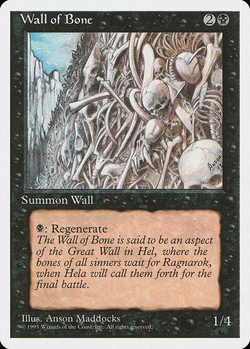 Wall of Bone - Magic: The Gathering 4ED #168