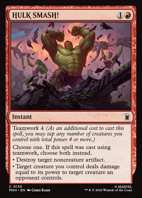 HULK SMASH! - Magic: The Gathering MSH #135