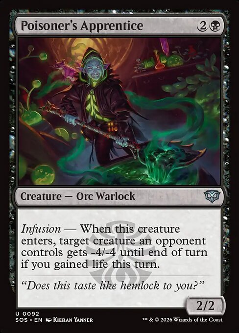 Poisoner's Apprentice - Magic: The Gathering SOS #92
