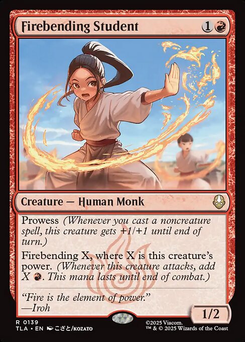 Firebending Student - Magic: The Gathering TLA #139