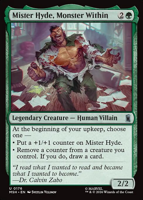 Mister Hyde, Monster Within - Magic: The Gathering MSH #176