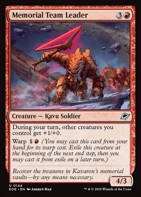 Memorial Team Leader - Magic: The Gathering EOE #144