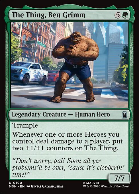 The Thing, Ben Grimm - Magic: The Gathering MSH #190