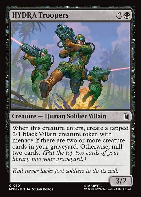 HYDRA Troopers - Magic: The Gathering MSH #101