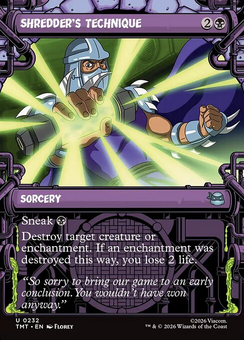 Shredder's Technique - Magic: The Gathering TMT #232