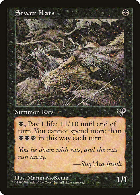 Sewer Rats - Magic: The Gathering MIR #139