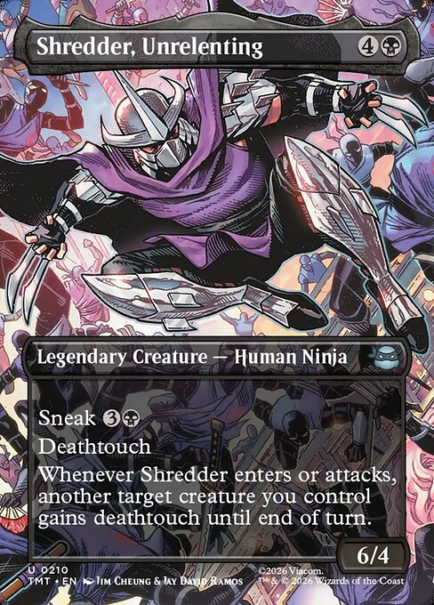 Shredder, Unrelenting - Magic: The Gathering TMT #210