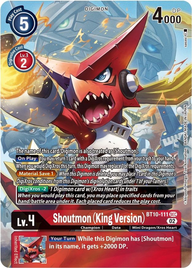 Shoutmon (King Version) (Alternate Art)  - BT10-111