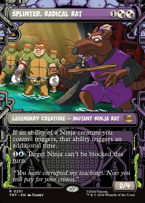 Splinter, Radical Rat - Magic: The Gathering TMT #251