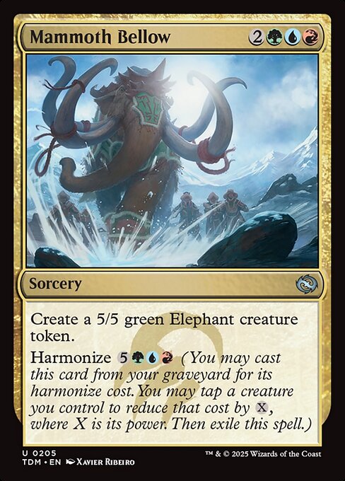Mammoth Bellow - Magic: The Gathering TDM #205