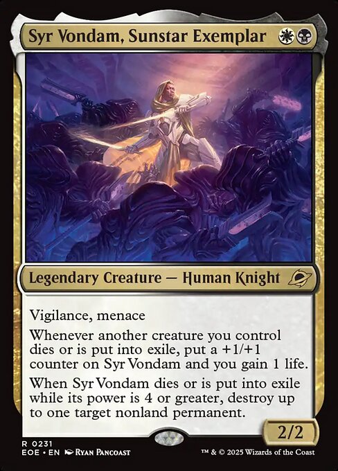 Syr Vondam, Sunstar Exemplar - Magic: The Gathering EOE #231