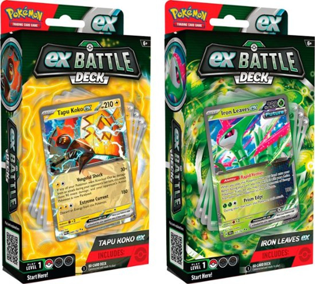 Pokémon TCG: Tapu Koko ex & Iron Leaves ex Battle Decks