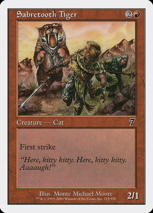 Sabretooth Tiger - Magic: The Gathering 7ED #215