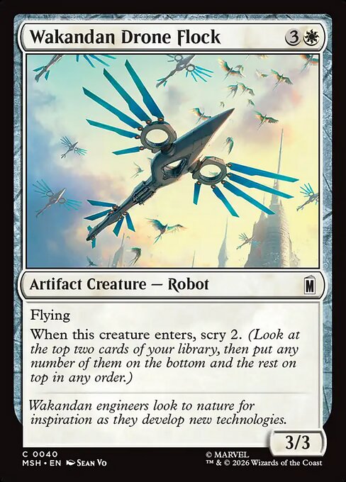 Wakandan Drone Flock - Magic: The Gathering MSH #40
