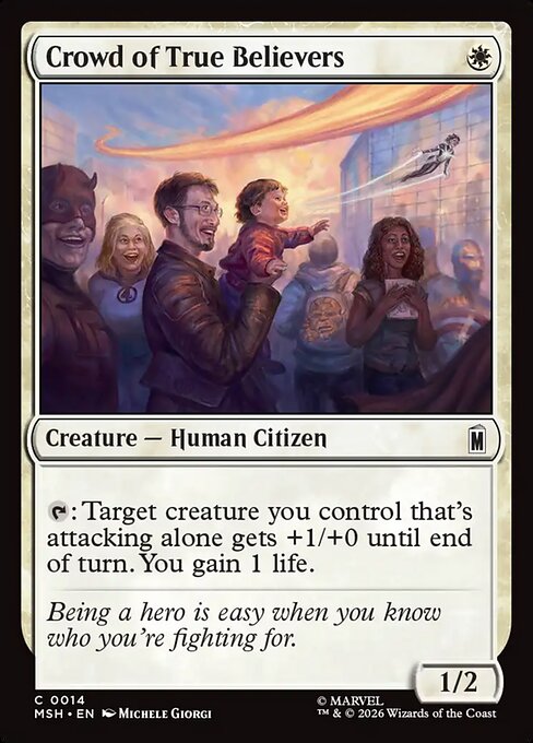 Crowd of True Believers - Magic: The Gathering MSH #14