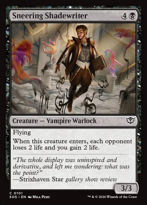 Sneering Shadewriter - Magic: The Gathering SOS #101