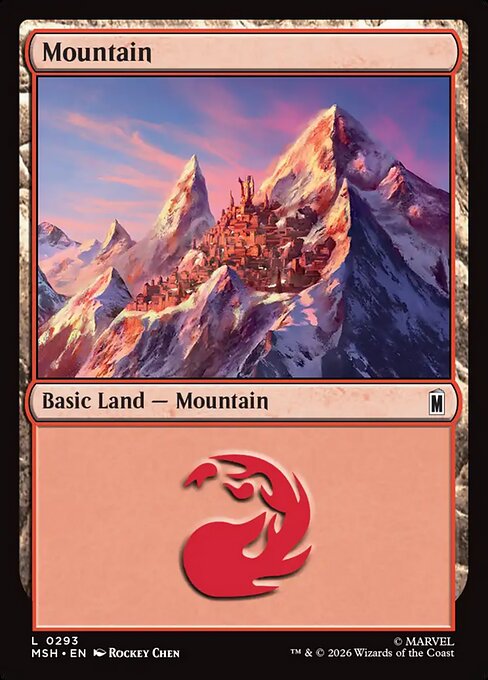 Mountain - Magic: The Gathering MSH #293