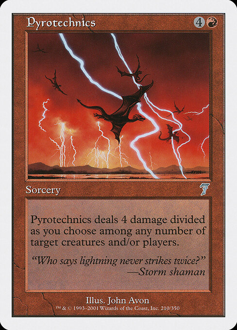 Pyrotechnics - Magic: The Gathering 7ED #210