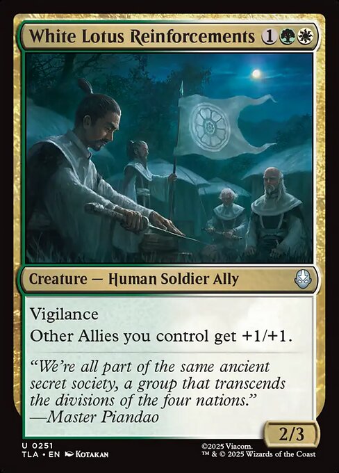 White Lotus Reinforcements - Magic: The Gathering TLA #251