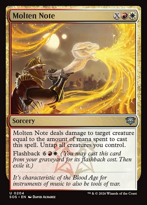 Molten Note - Magic: The Gathering SOS #204