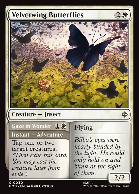 Velvetwing Butterflies // Gaze in Wonder - Magic: The Gathering HOB #30