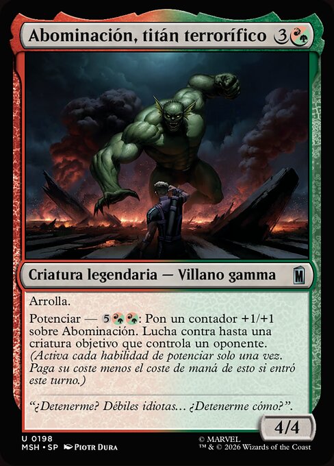 Abomination, Terrifying Titan · MSH #198 · ES