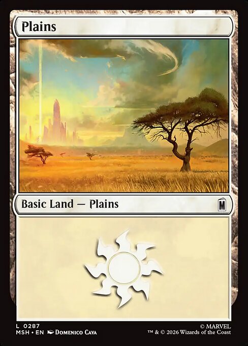 Plains - Magic: The Gathering MSH #287