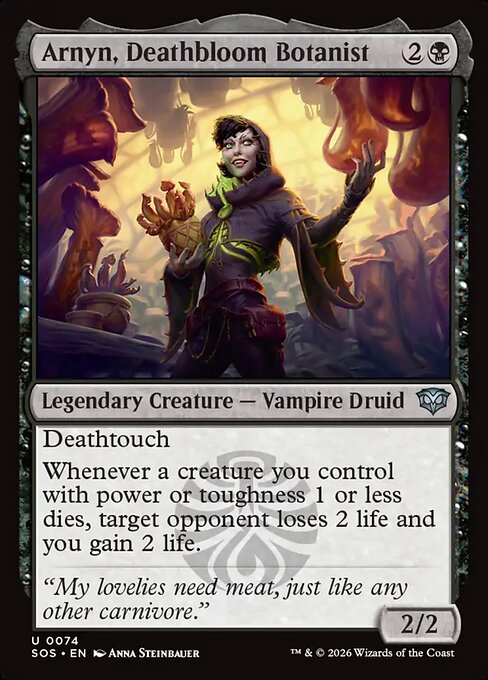Arnyn, Deathbloom Botanist - Magic: The Gathering SOS #74
