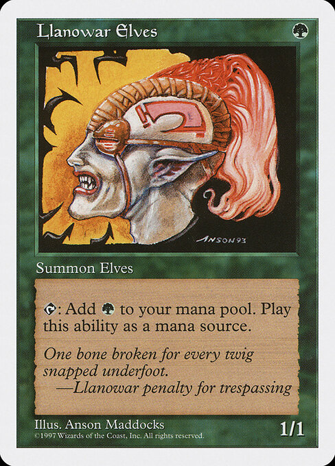 Llanowar Elves - Magic: The Gathering 5ED #313