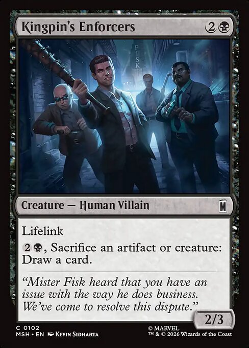 Kingpin's Enforcers - Magic: The Gathering MSH #102