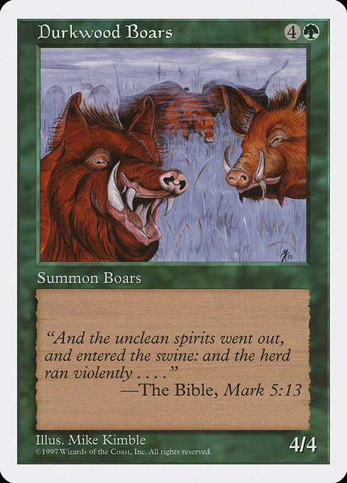 Durkwood Boars - Magic: The Gathering 5ED #289