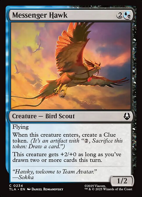 Messenger Hawk - Magic: The Gathering TLA #234