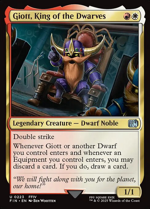 Giott, King of the Dwarves - Magic: The Gathering FIN #223